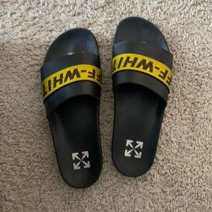 off white slides black and yellow